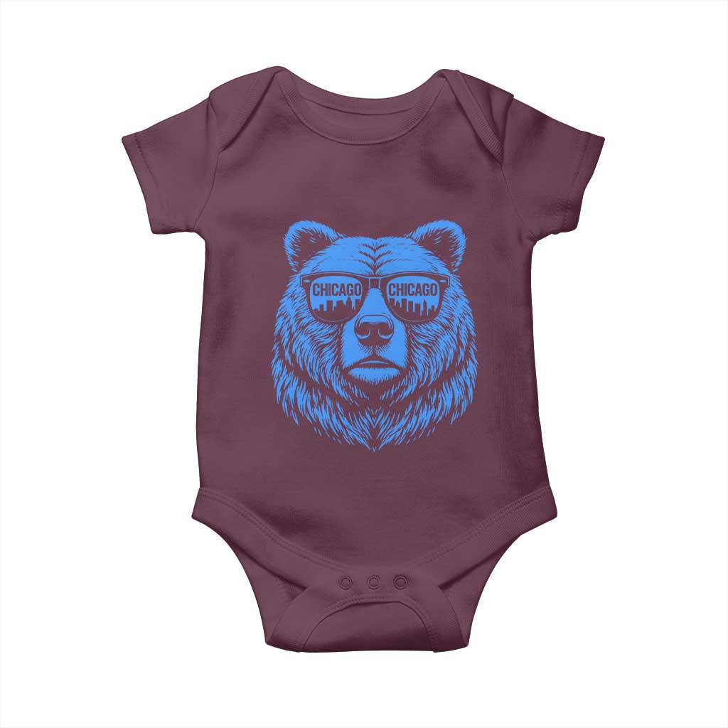 Vintage Chicago Baby Onesie Cub With Sunglasses Baseball Fans