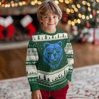 Vintage Chicago Ugly Christmas Sweater Cub With Sunglasses Baseball Fans