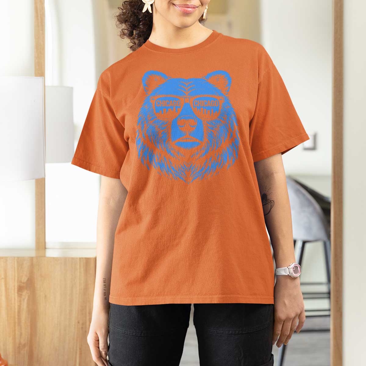 Vintage Chicago T Shirt For Women Cub With Sunglasses Baseball Fans