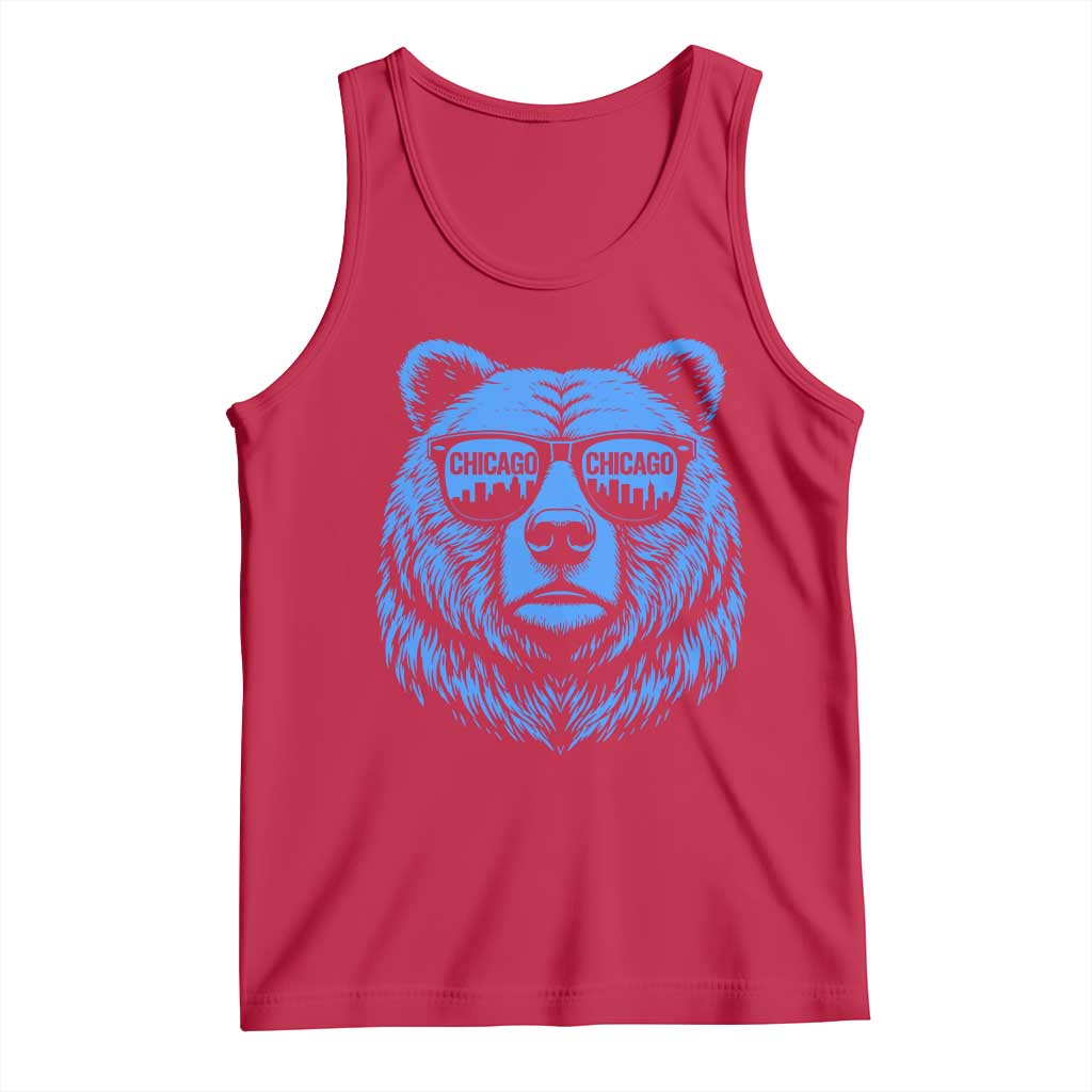 Vintage Chicago Tank Top Cub With Sunglasses Baseball Fans