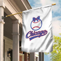 Chicago Coquette Bow Garden Flag Cute Girls Kids Women Baseball Fans