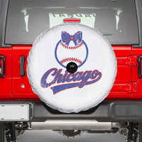 Chicago Coquette Bow Spare Tire Cover Cute Girls Kids Women Baseball Fans