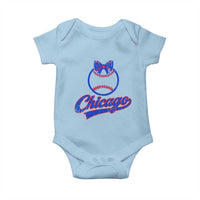 Chicago Coquette Bow Baby Onesie Cute Girls Kids Women Baseball Fans