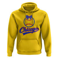Chicago Coquette Bow Hoodie Cute Girls Kids Women Baseball Fans