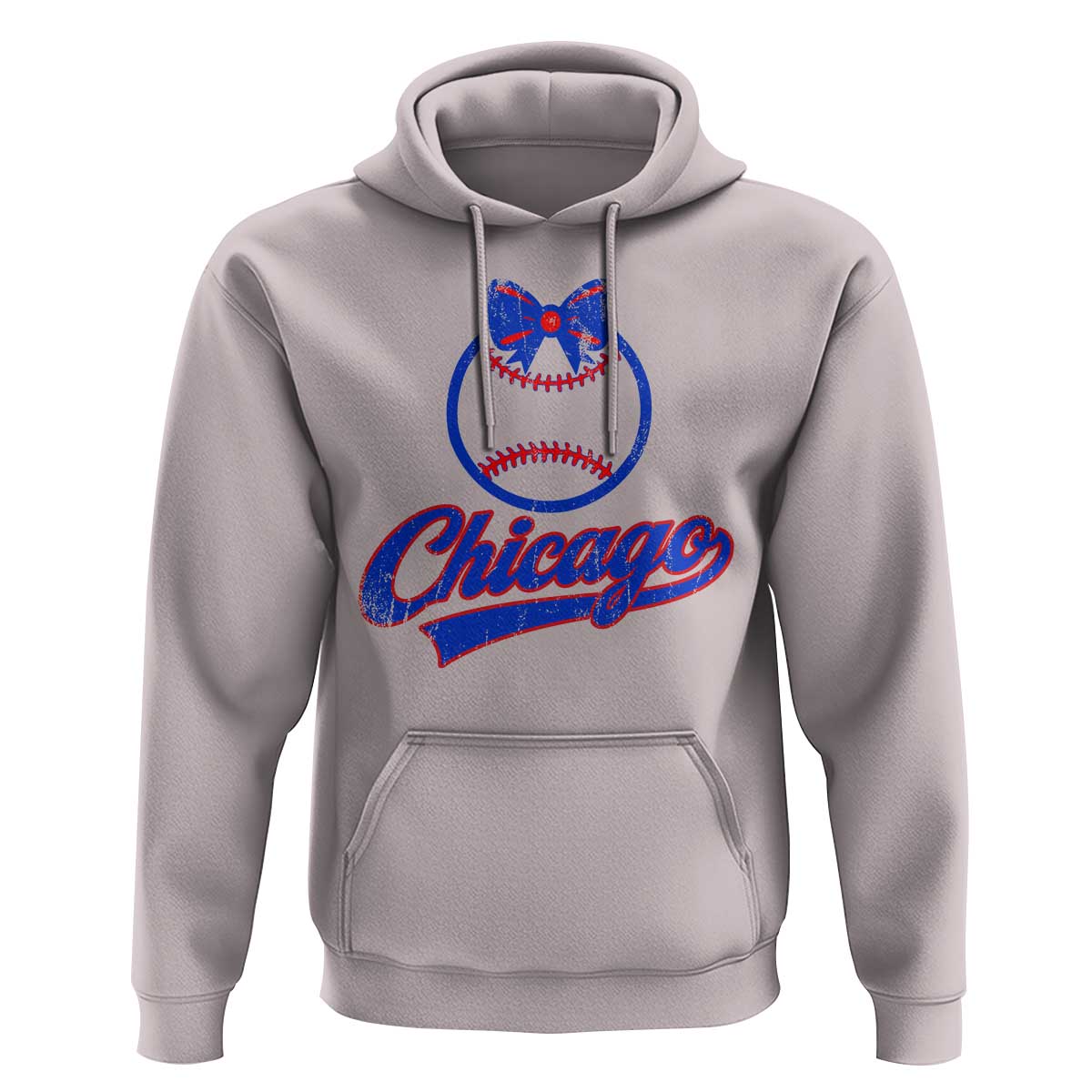 Chicago Coquette Bow Hoodie Cute Girls Kids Women Baseball Fans