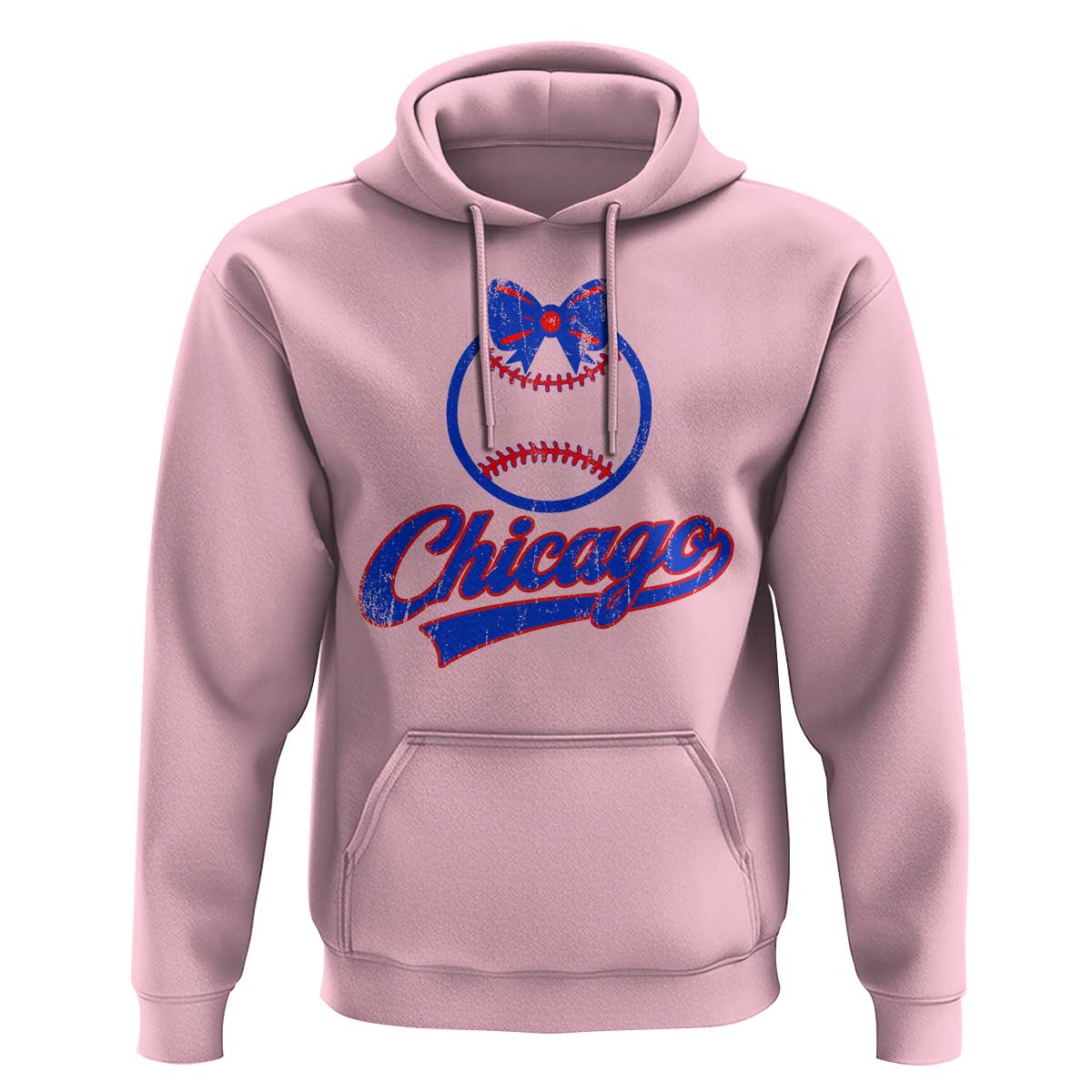 Chicago Coquette Bow Hoodie Cute Girls Kids Women Baseball Fans