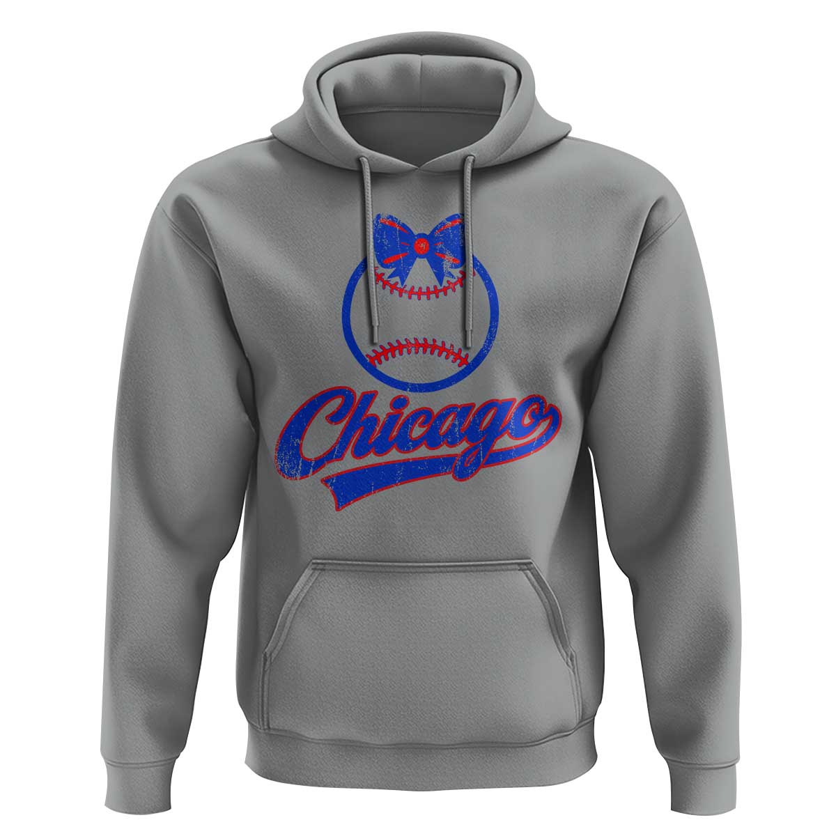 Chicago Coquette Bow Hoodie Cute Girls Kids Women Baseball Fans
