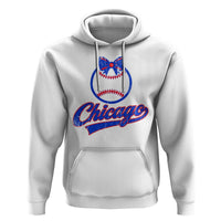 Chicago Coquette Bow Hoodie Cute Girls Kids Women Baseball Fans