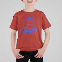Chicago Coquette Bow T Shirt For Kid Cute Girls Kids Women Baseball Fans
