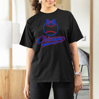 Chicago Coquette Bow T Shirt For Women Cute Girls Kids Women Baseball Fans