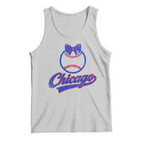 Chicago Coquette Bow Tank Top Cute Girls Kids Women Baseball Fans