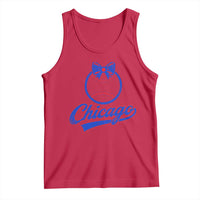 Chicago Coquette Bow Tank Top Cute Girls Kids Women Baseball Fans