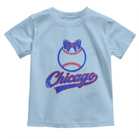 Chicago Coquette Bow Toddler T Shirt Cute Girls Kids Women Baseball Fans