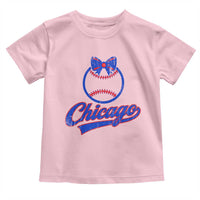 Chicago Coquette Bow Toddler T Shirt Cute Girls Kids Women Baseball Fans
