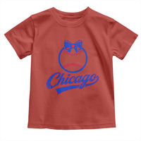 Chicago Coquette Bow Toddler T Shirt Cute Girls Kids Women Baseball Fans