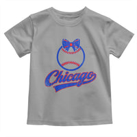 Chicago Coquette Bow Toddler T Shirt Cute Girls Kids Women Baseball Fans