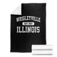 Wrigleyville Illinois Throw Blanket Vintage Chicago Classic Distressed Baseball Fan Gift