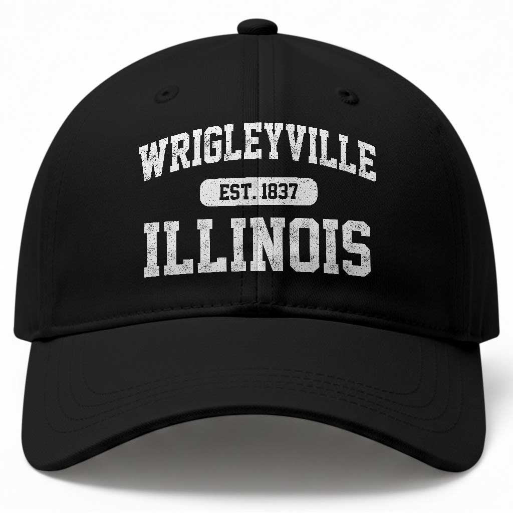 Wrigleyville Illinois Baseball Cap Vintage Chicago Classic Distressed Baseball Fan Gift