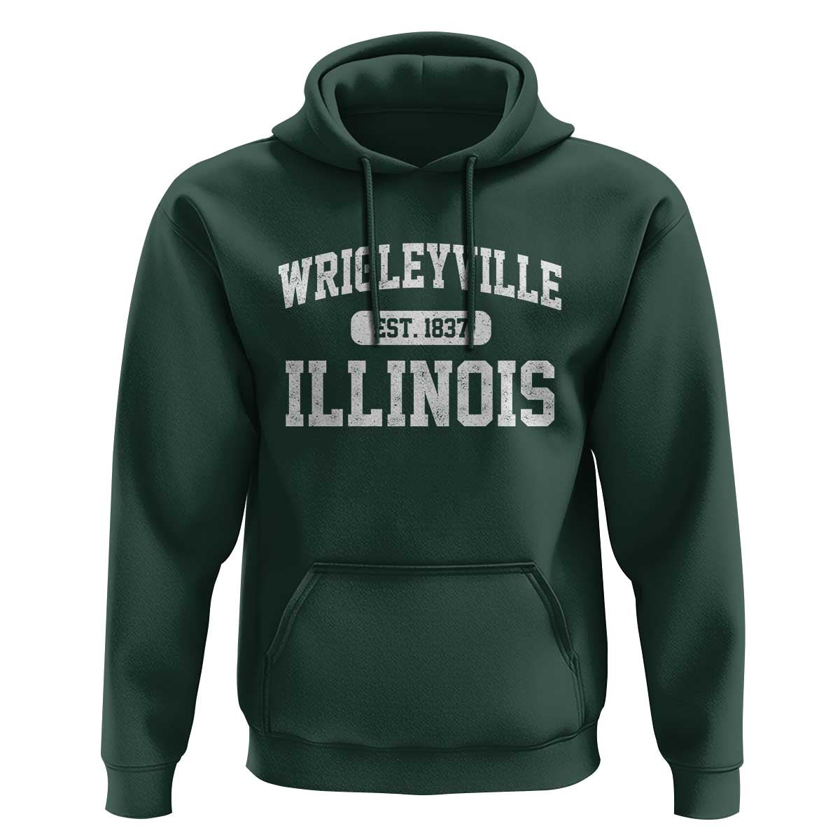 Wrigleyville Illinois Hoodie Vintage Chicago Classic Distressed Baseball Fan Gift