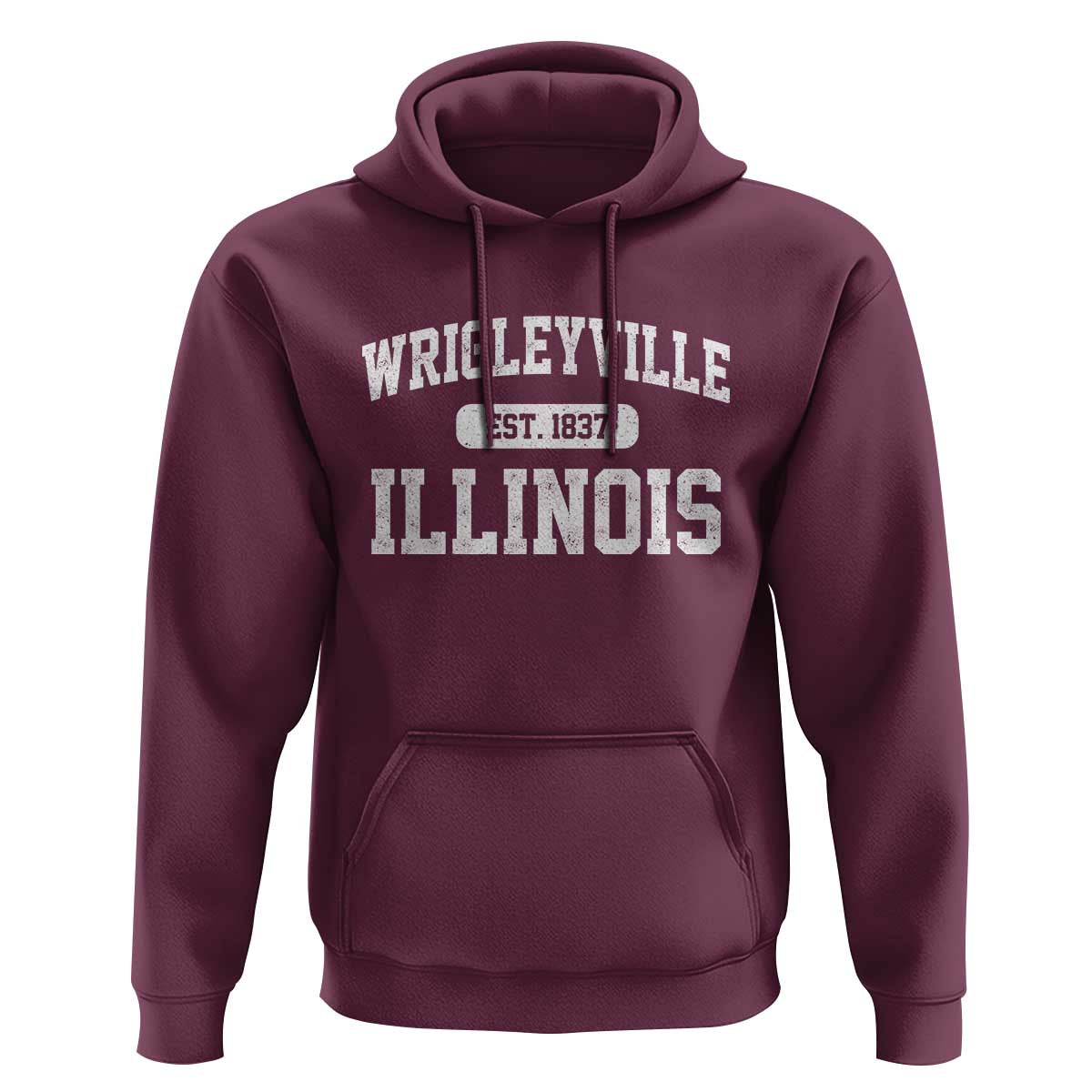 Wrigleyville Illinois Hoodie Vintage Chicago Classic Distressed Baseball Fan Gift