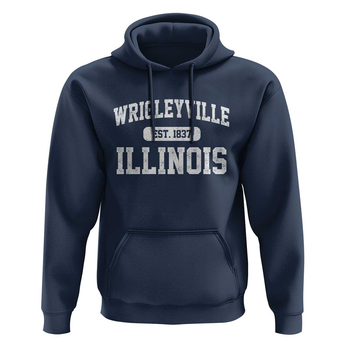 Wrigleyville Illinois Hoodie Vintage Chicago Classic Distressed Baseball Fan Gift