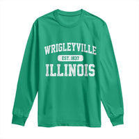 Wrigleyville Illinois Long Sleeve Shirt Vintage Chicago Classic Distressed Baseball Fan Gift
