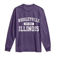 Wrigleyville Illinois Long Sleeve Shirt Vintage Chicago Classic Distressed Baseball Fan Gift