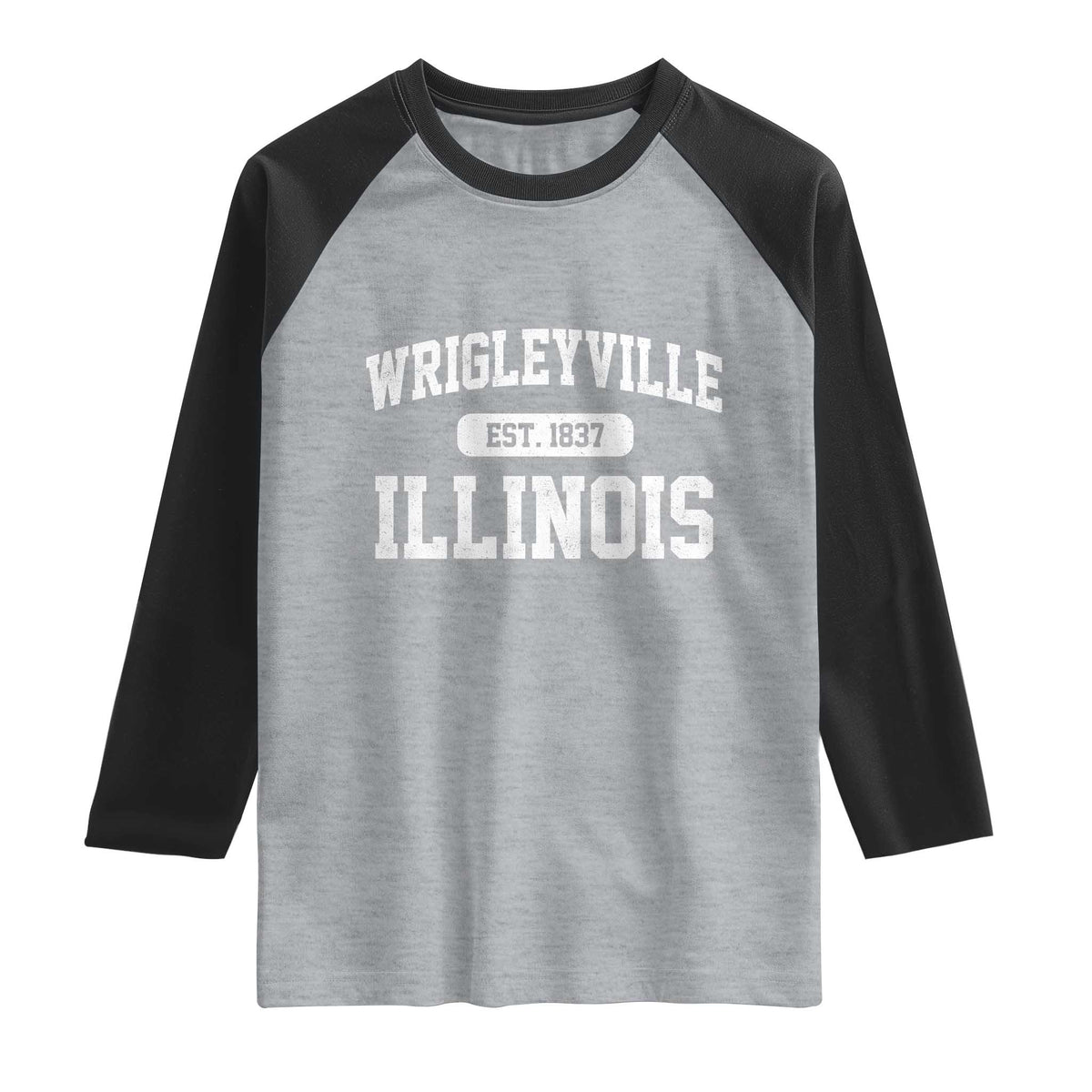 Wrigleyville Illinois Raglan Shirt Vintage Chicago Classic Distressed Baseball Fan Gift