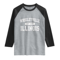 Wrigleyville Illinois Raglan Shirt Vintage Chicago Classic Distressed Baseball Fan Gift