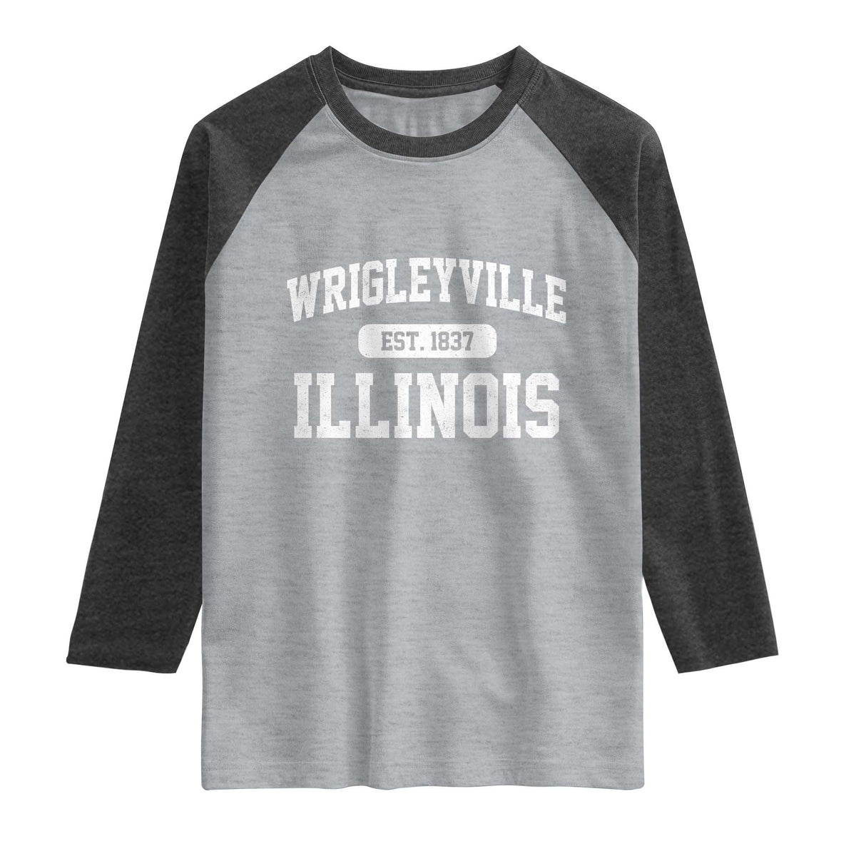 Wrigleyville Illinois Raglan Shirt Vintage Chicago Classic Distressed Baseball Fan Gift