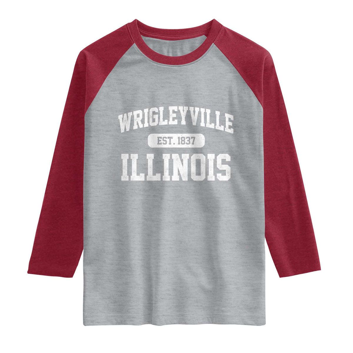 Wrigleyville Illinois Raglan Shirt Vintage Chicago Classic Distressed Baseball Fan Gift