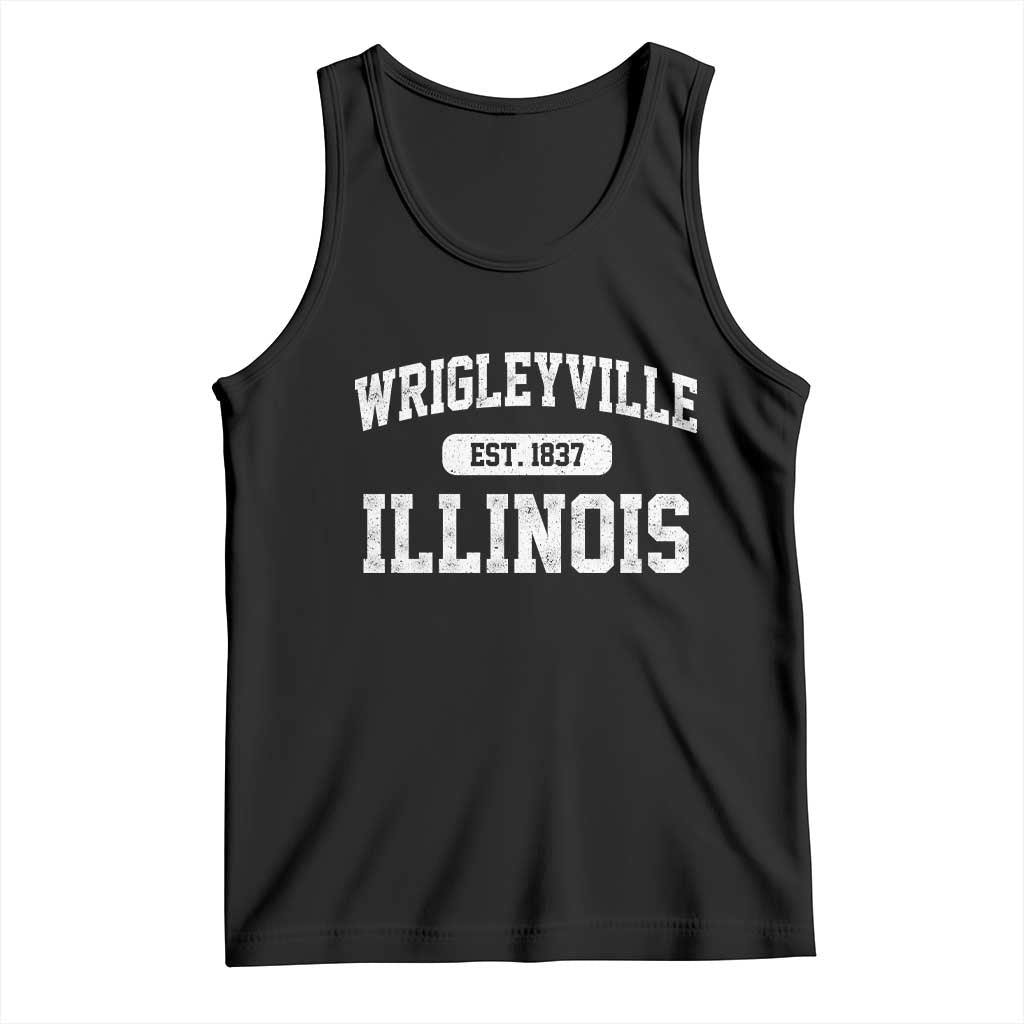 Wrigleyville Illinois Tank Top Vintage Chicago Classic Distressed Baseball Fan Gift