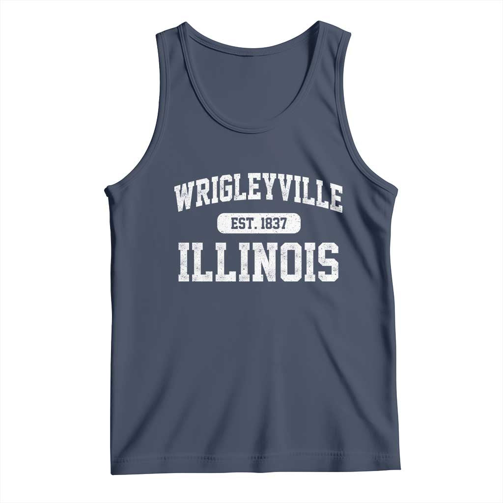 Wrigleyville Illinois Tank Top Vintage Chicago Classic Distressed Baseball Fan Gift