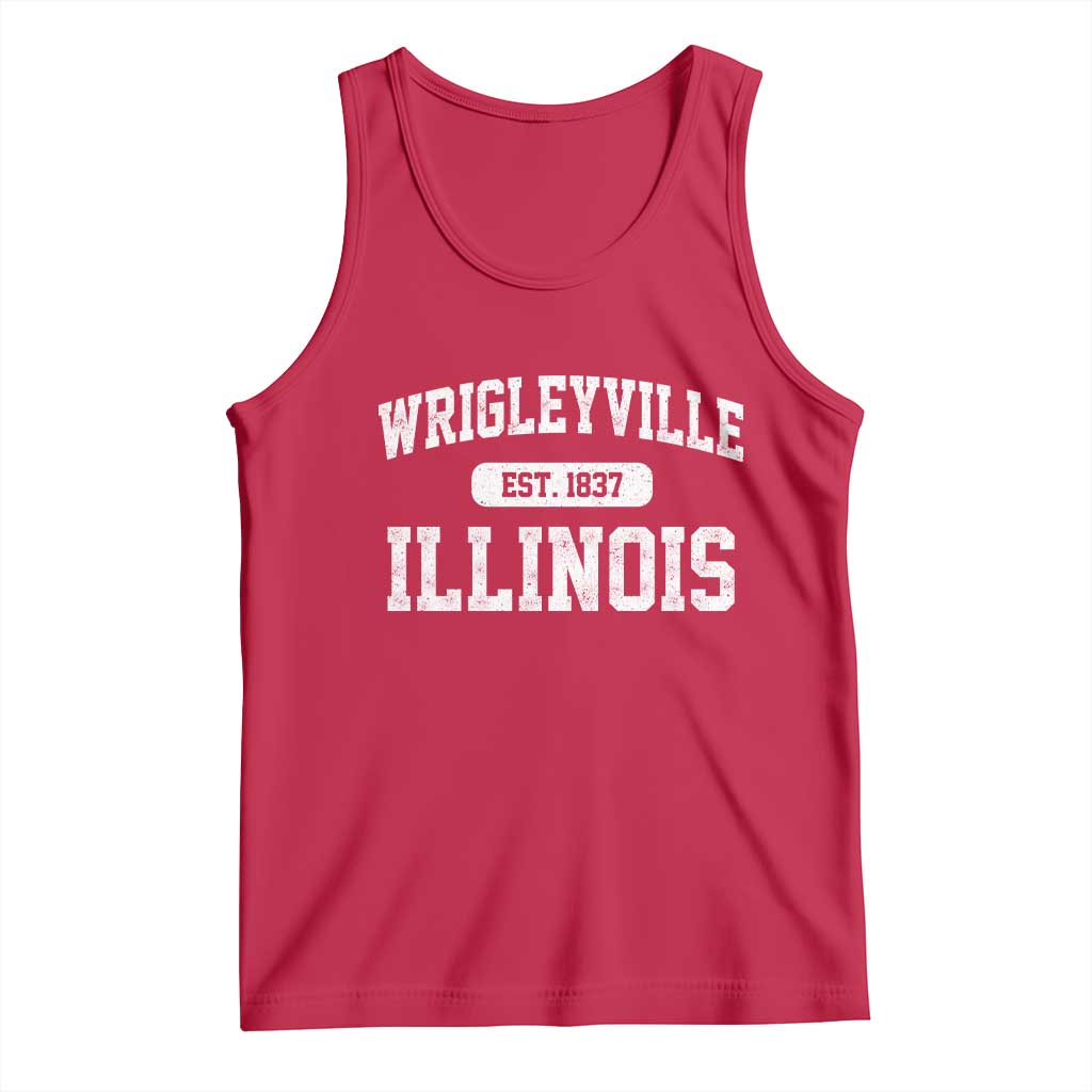 Wrigleyville Illinois Tank Top Vintage Chicago Classic Distressed Baseball Fan Gift