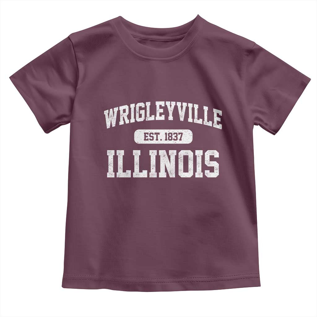 Wrigleyville Illinois Toddler T Shirt Vintage Chicago Classic Distressed Baseball Fan Gift
