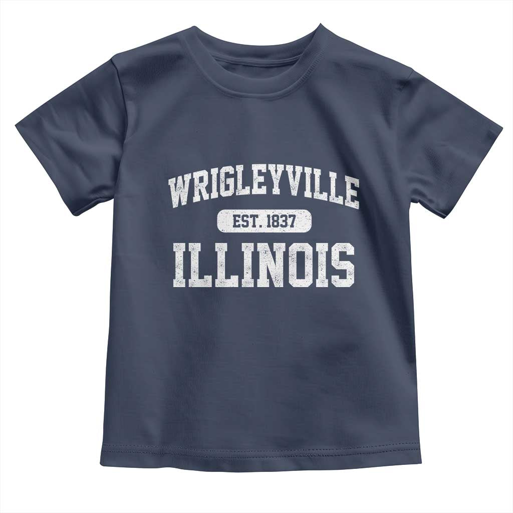 Wrigleyville Illinois Toddler T Shirt Vintage Chicago Classic Distressed Baseball Fan Gift