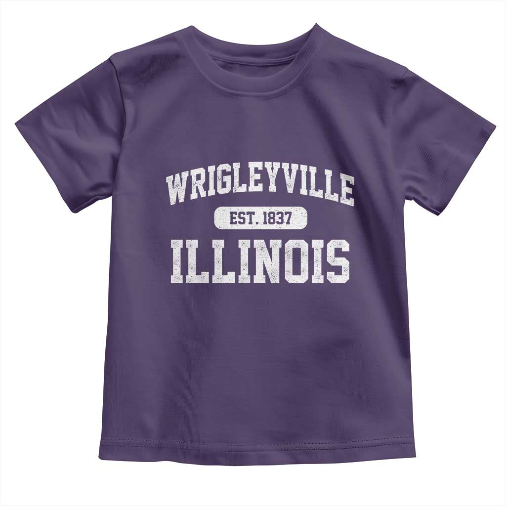 Wrigleyville Illinois Toddler T Shirt Vintage Chicago Classic Distressed Baseball Fan Gift