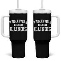 Wrigleyville Illinois Tumbler With Handle Vintage Chicago Classic Distressed Baseball Fan Gift