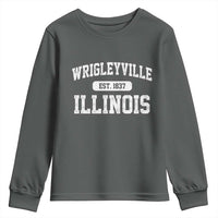 Wrigleyville Illinois Youth Sweatshirt Vintage Chicago Classic Distressed Baseball Fan Gift