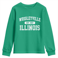 Wrigleyville Illinois Youth Sweatshirt Vintage Chicago Classic Distressed Baseball Fan Gift