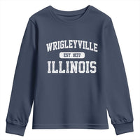 Wrigleyville Illinois Youth Sweatshirt Vintage Chicago Classic Distressed Baseball Fan Gift