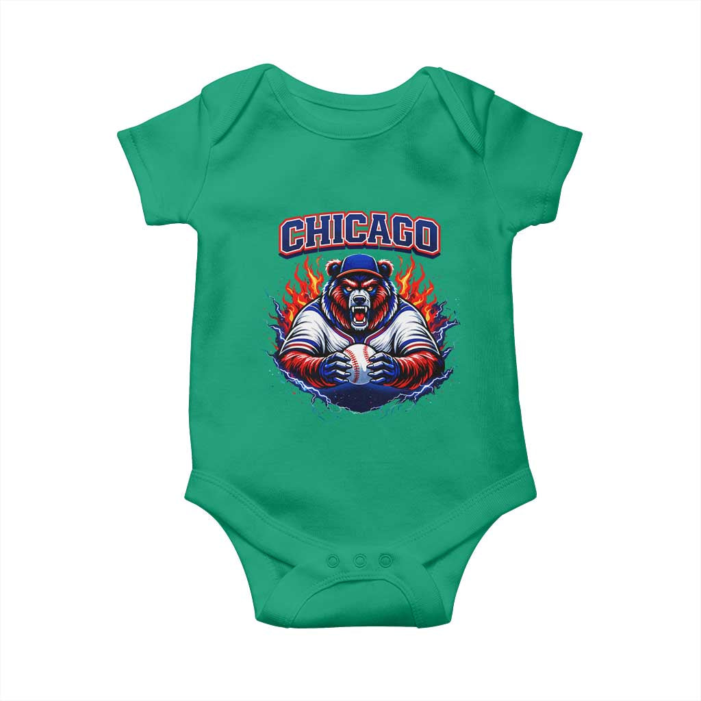 Vintage Chicago Baby Onesie Retro Baseball Fans