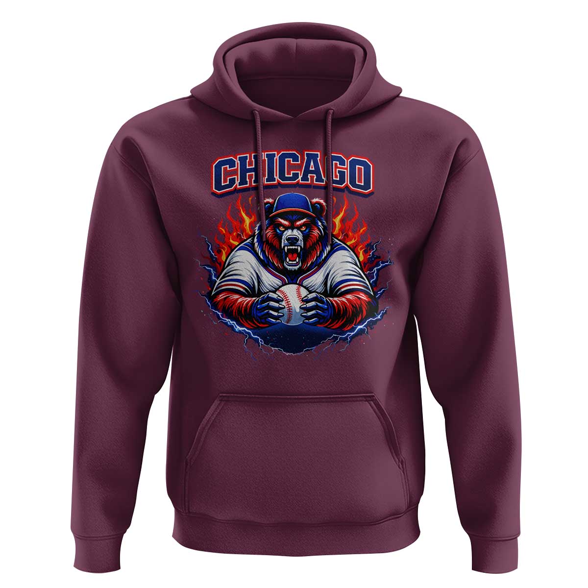 Vintage Chicago Hoodie Retro Baseball Fans