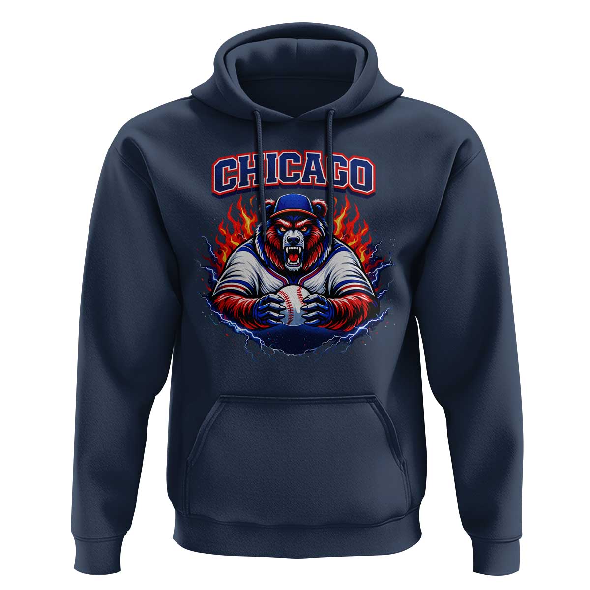Vintage Chicago Hoodie Retro Baseball Fans