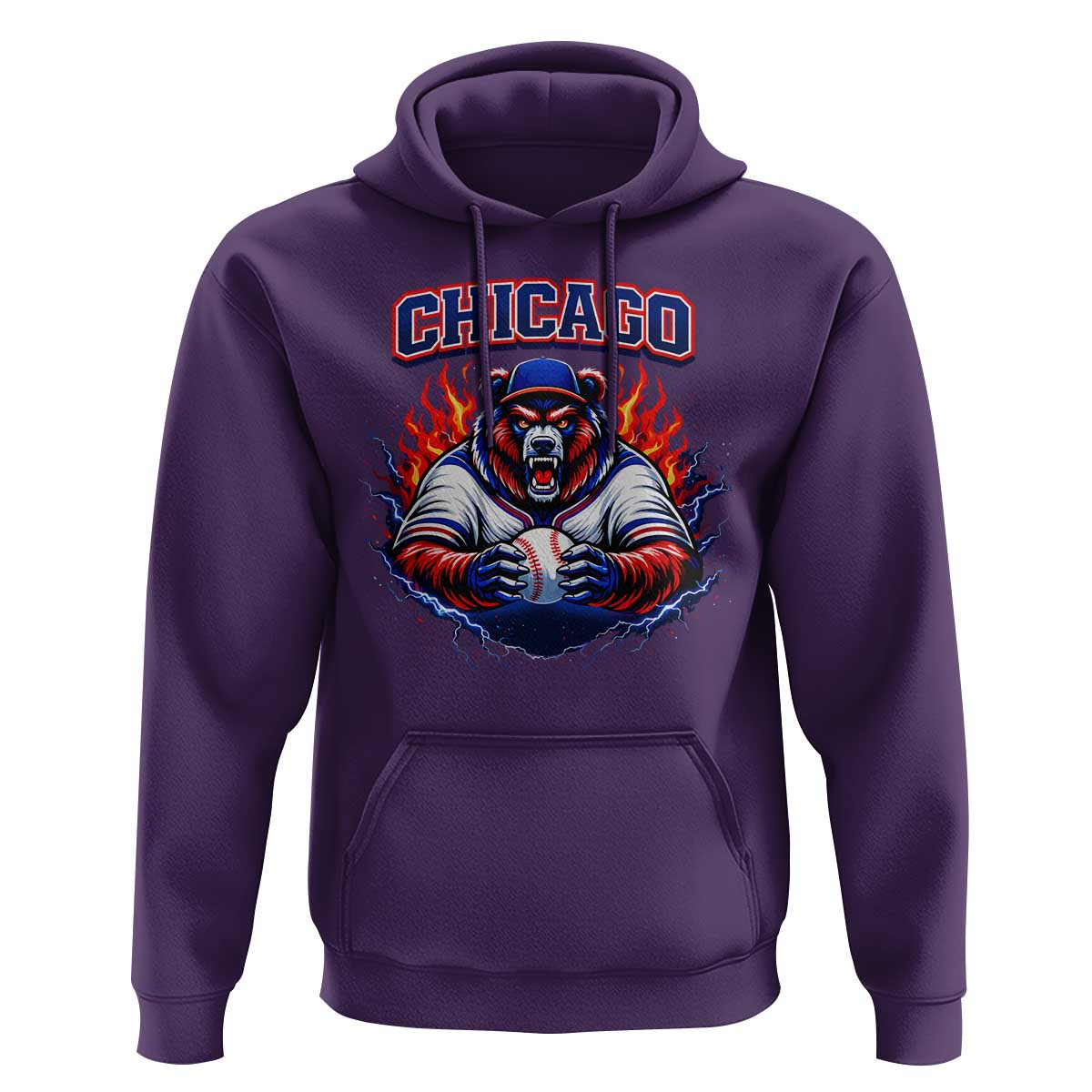 Vintage Chicago Hoodie Retro Baseball Fans