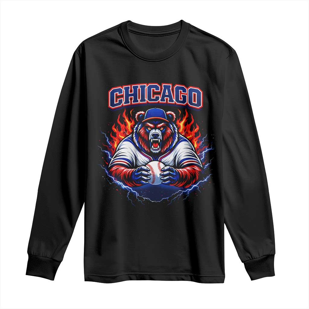 Vintage Chicago Long Sleeve Shirt Retro Baseball Fans