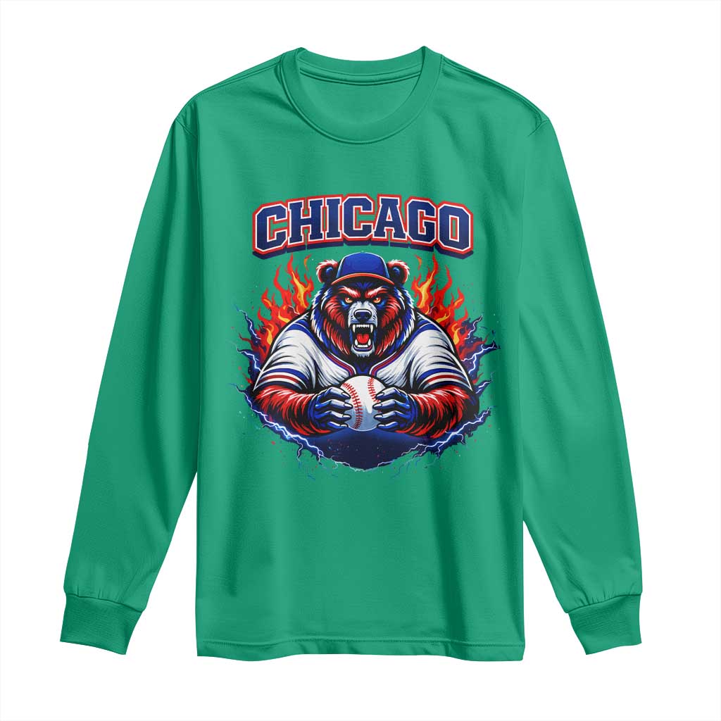 Vintage Chicago Long Sleeve Shirt Retro Baseball Fans