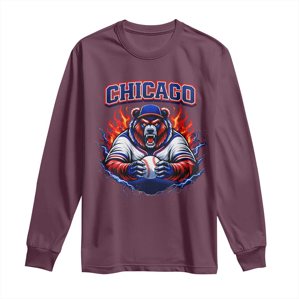 Vintage Chicago Long Sleeve Shirt Retro Baseball Fans