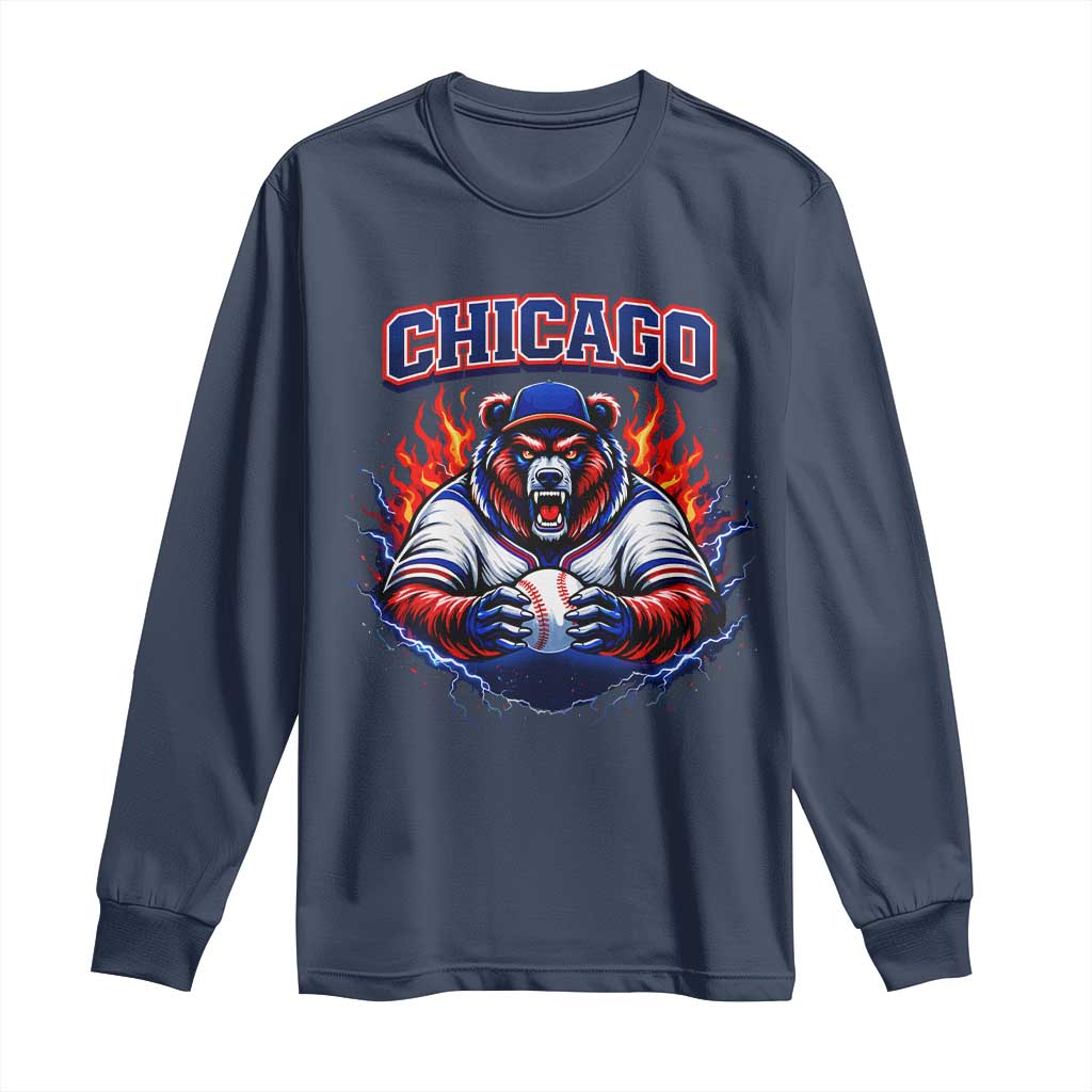 Vintage Chicago Long Sleeve Shirt Retro Baseball Fans