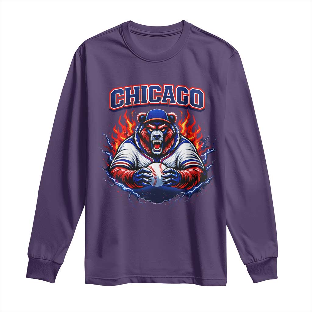 Vintage Chicago Long Sleeve Shirt Retro Baseball Fans